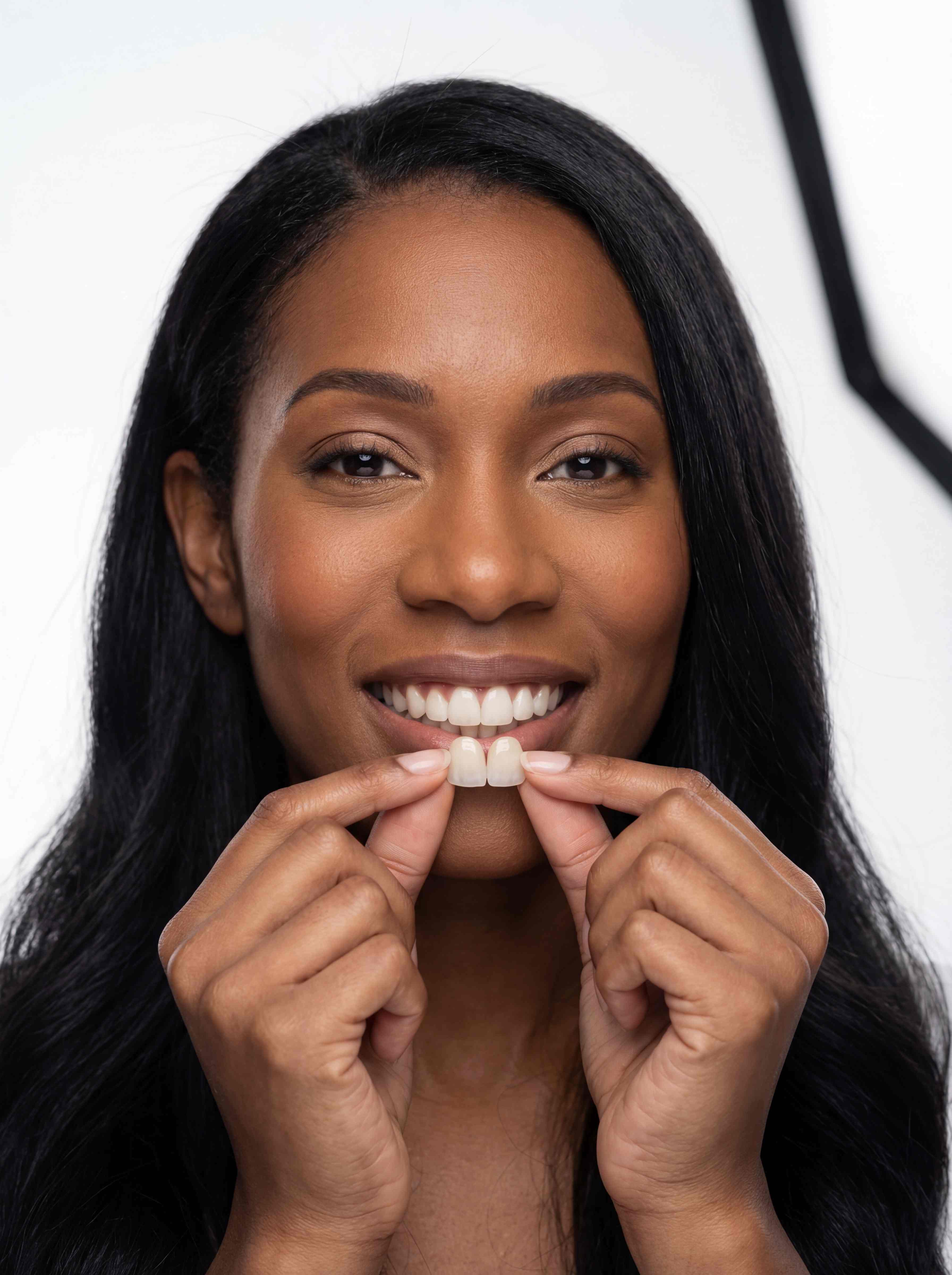 Smiling woman with beautiful teeth